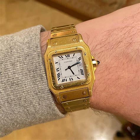 cartier santos gold and silver|cartier santos full gold.